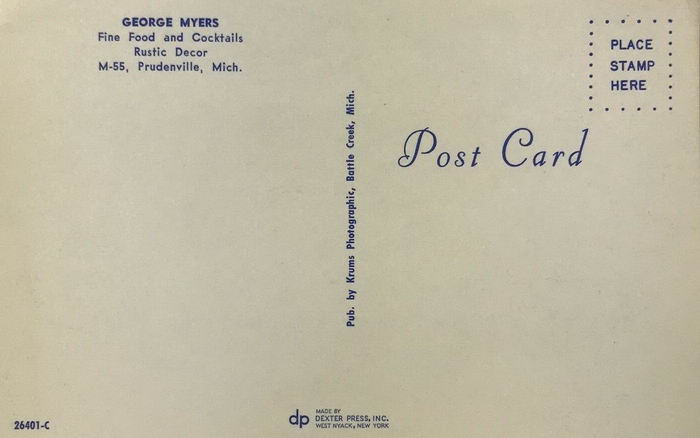 George Meyers Eating House - Old Postcard Photo (newer photo)